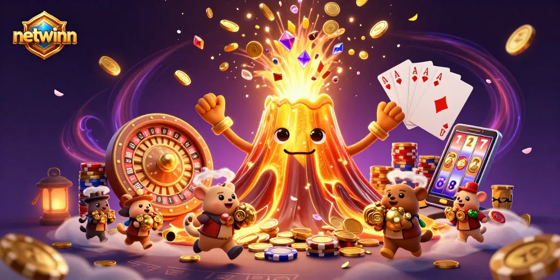 Experience winning with netwinn's dynamic 3D casino illustration featuring treasure-filled adventure