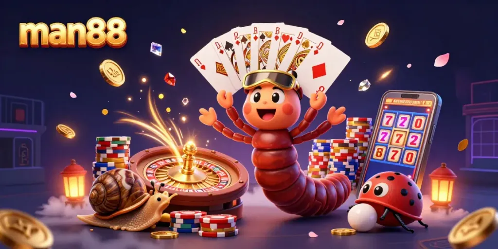 Experience thrilling wins at man88 with vibrant animated casino games and colorful characters.