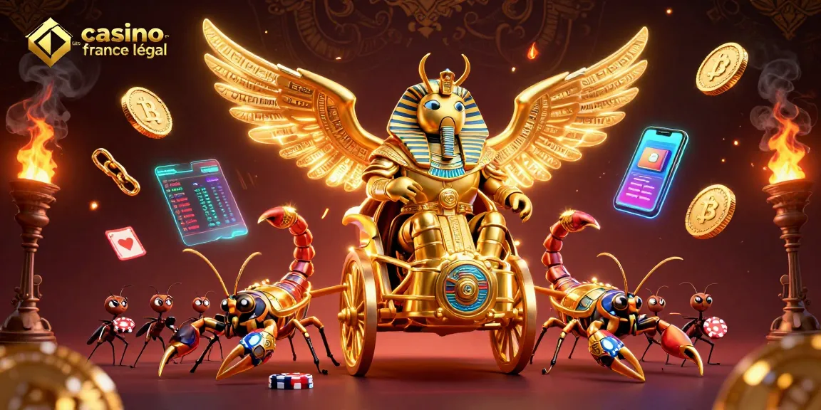 Jouez au casino en ligne France légal avec des éléments fascinants de jeux tels que des scarabées et des scorpions.