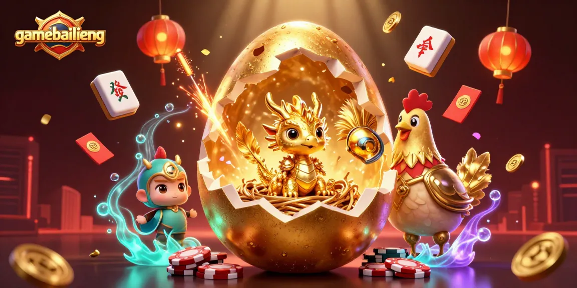 Engage in thrilling gameplay at gamebailieng with a majestic scene showcasing winning poker chips and a golden dragon.