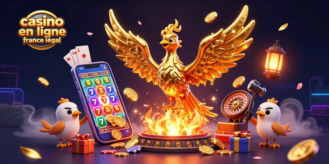 Vivez l'expérience du casino en ligne France légal avec une illustration captivante de jeux d'argent.