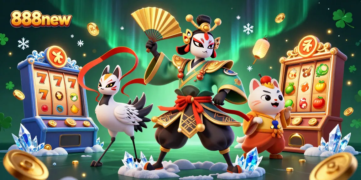 Engage with the 888new vibrant casino experience showcasing 3D kabuki warriors and slot game thrills.