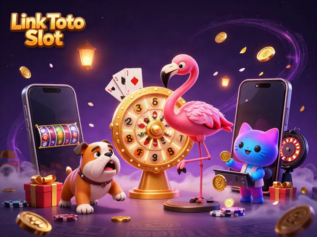 Gambarlah suasana menyenangkan dengan Link Toto Slot dan karakter pemenang bersaing di roda hadiah.