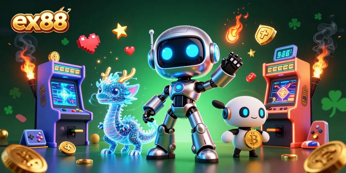 Engage with ex88's vibrant 3D casino adventure featuring dynamic gaming characters and elements.