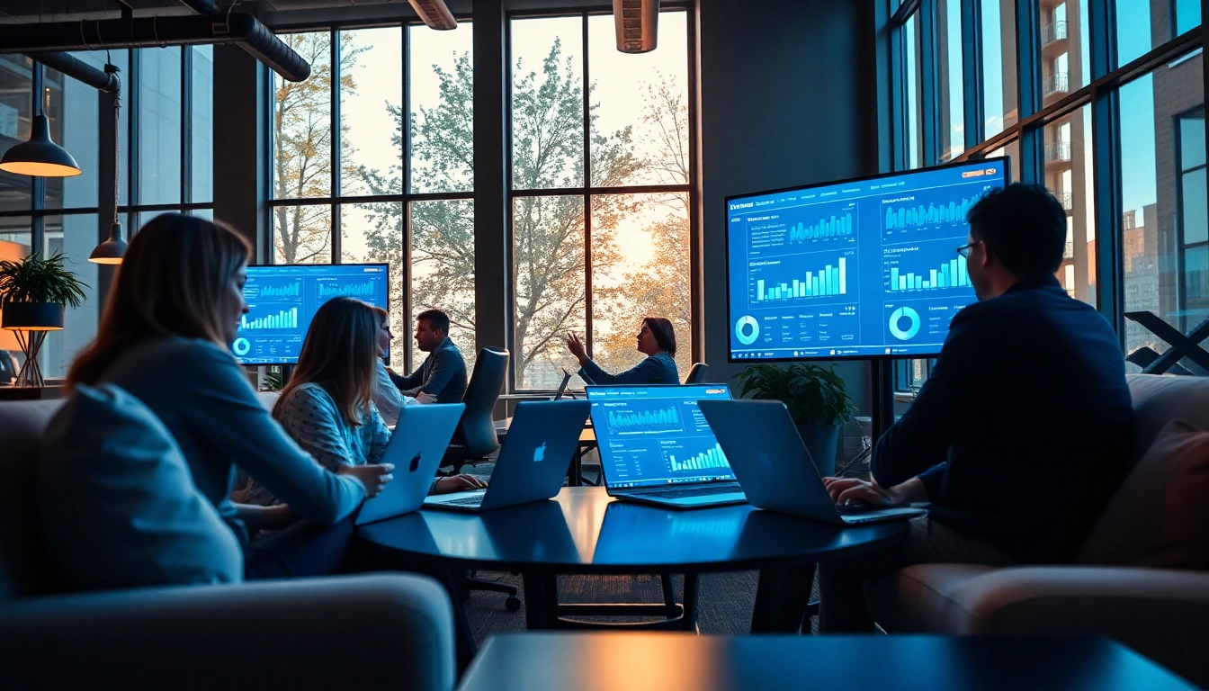 Team of experts at a Shopify Plus agency collaborating creatively on an eCommerce project.