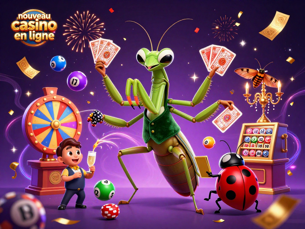 Découvrez le nouveau casino en ligne avec des personnages vibrants dans une illustration 3D animée.