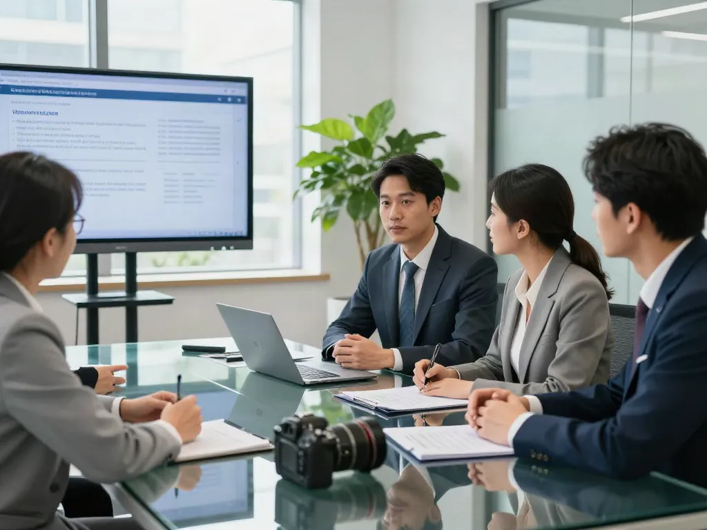 Lead Roedl legal consulting meeting with lawyers and clients in modern office.