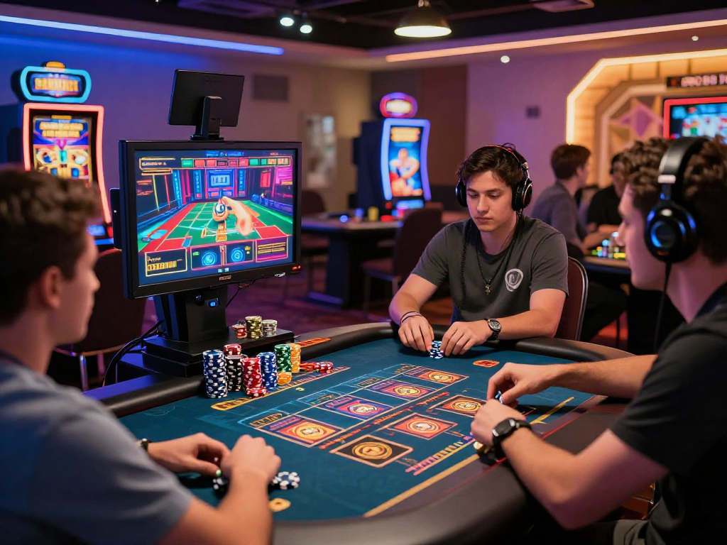 Exciting crypto casino scene showcasing players enjoying live dealer games and immersive digital experiences.