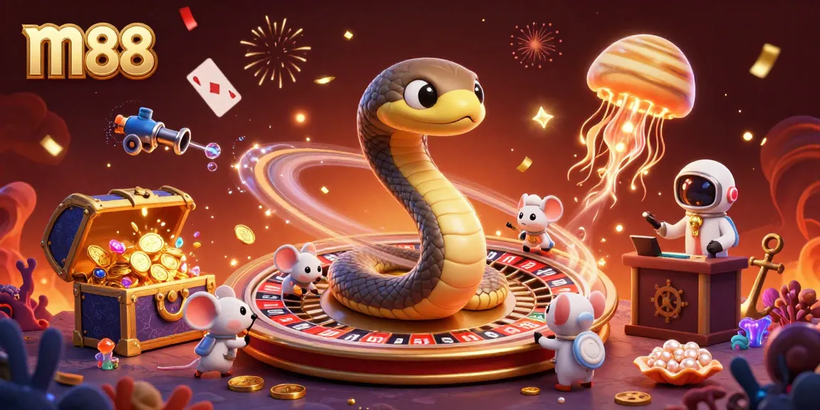 Engage in thrilling bets at m88 with a vibrant cosmic casino featuring unique characters and game elements.