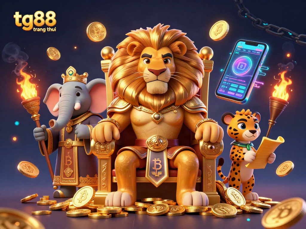 Engage with tg88 trang chủ's incredible casino features through a dynamic scene of winning elements and characters.