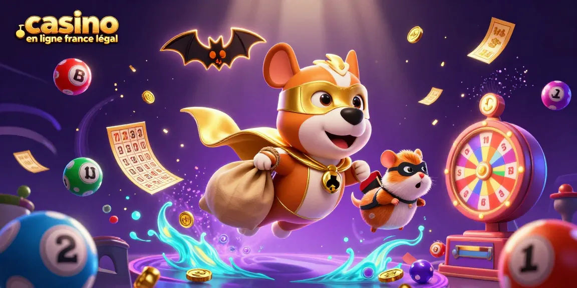 Plongez dans l'univers des casinos en ligne légaux en France, où un chien héros et un hamster acolyte s'envolent avec des pièces d'or.