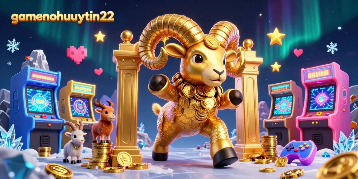Win big at gamenohuuytin22 while charging through a 3D casino landscape filled with vibrant elements.