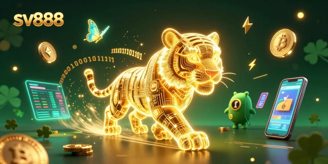 Engage with sv888, where the golden tiger leads a vibrant digital casino adventure filled with thrilling crypto elements.