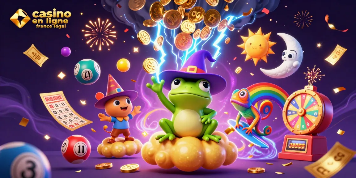 Profitez de l'excitation des jeux de casino en ligne France légal avec des personnages magiques et des effets de fête.