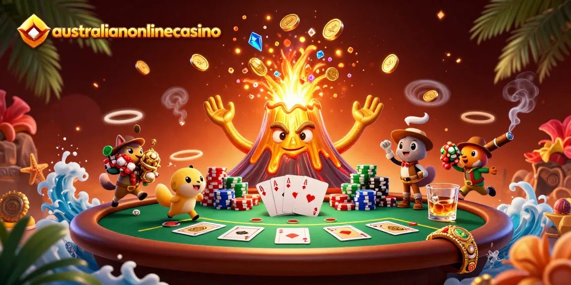 Experience winning strategies at australianonlinecasino with a vibrant scene of triumph and treasure.