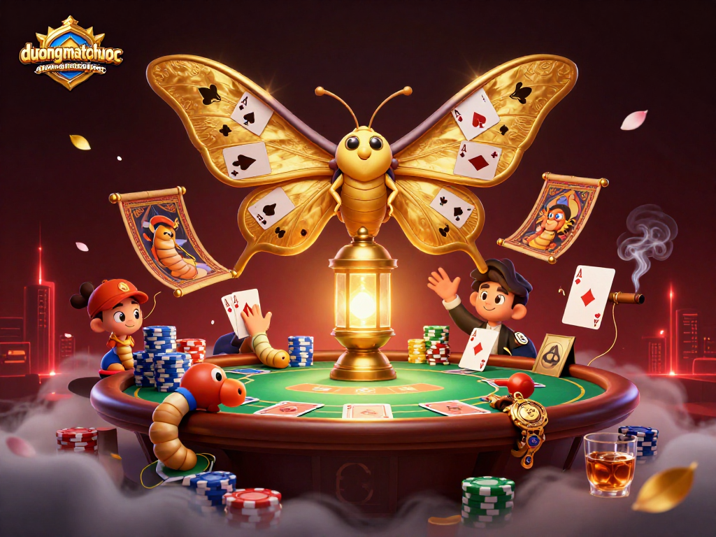 Experience duongmatchuoc's thrilling casino scenes with vibrant illustrations of iconic game elements.