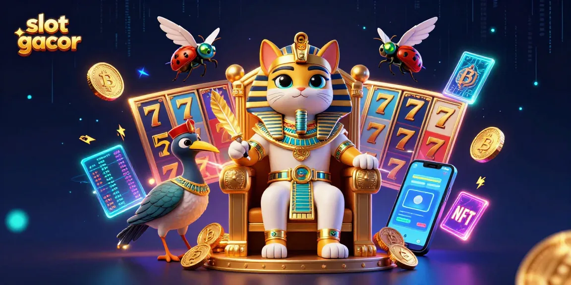 Win big with slot gacor strategies illustrated in vibrant 3D gaming art.
