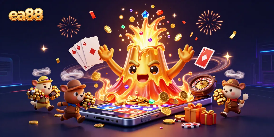 Experience the excitement of ea88 as the golden volcano erupts coins and treasures for gamblers.