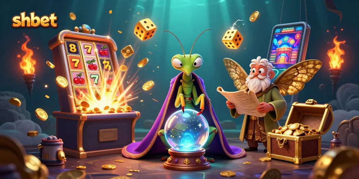 Experience shbet's vibrant casino magic with a mystical fortune teller and explosive winning symbols.