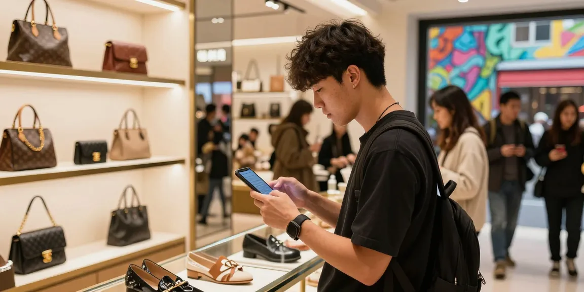 레플리카 쇼핑몰에서 멋진 상품을 탐색하는 고객의 모습