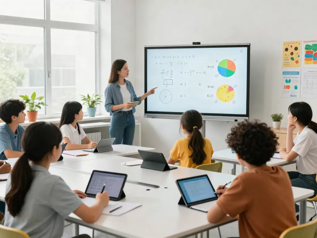 Students getting more out of their education in a collaborative classroom environment.
