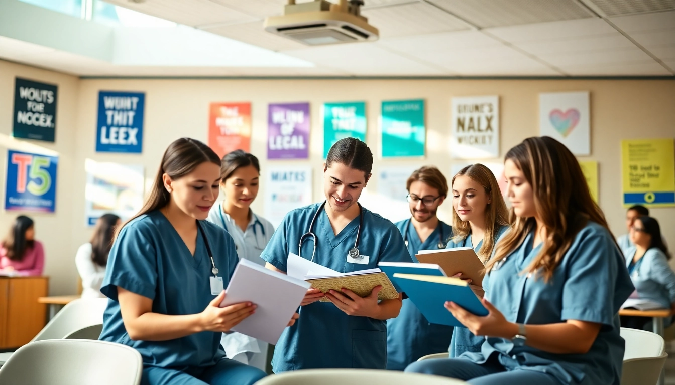 Students at the Houston Trusted Nclex review center actively learning in a collaborative environment.