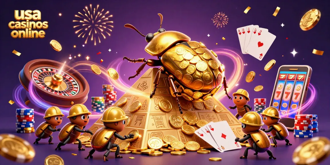 Engage with usa casinos online through this vibrant 3D casino-themed illustration featuring dynamic gaming elements.