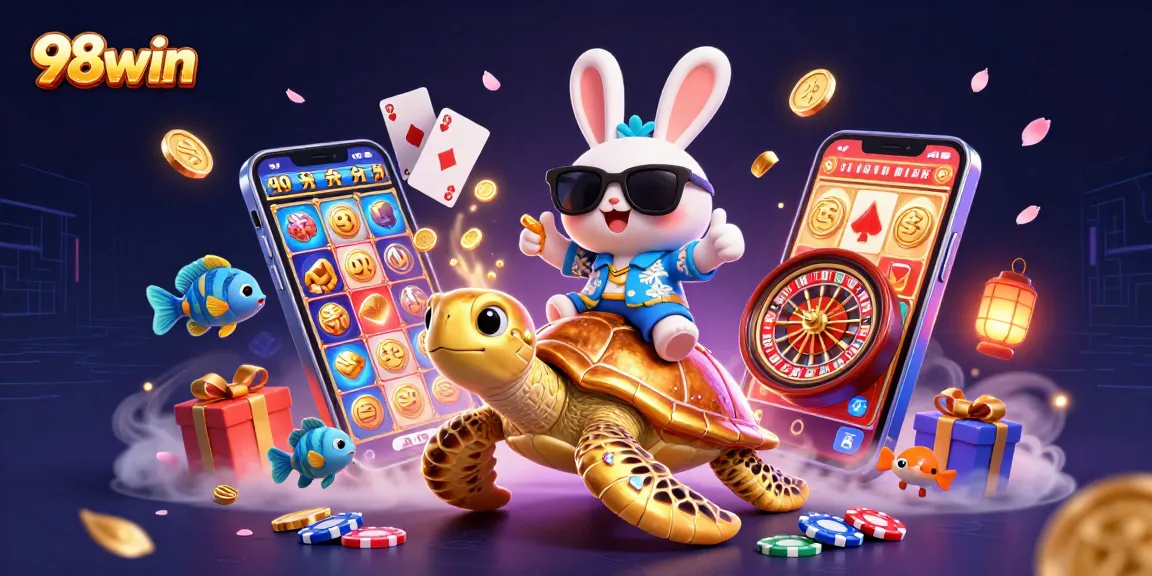 Experience the excitement of 98win with thrilling slot games and vibrant casino elements.
