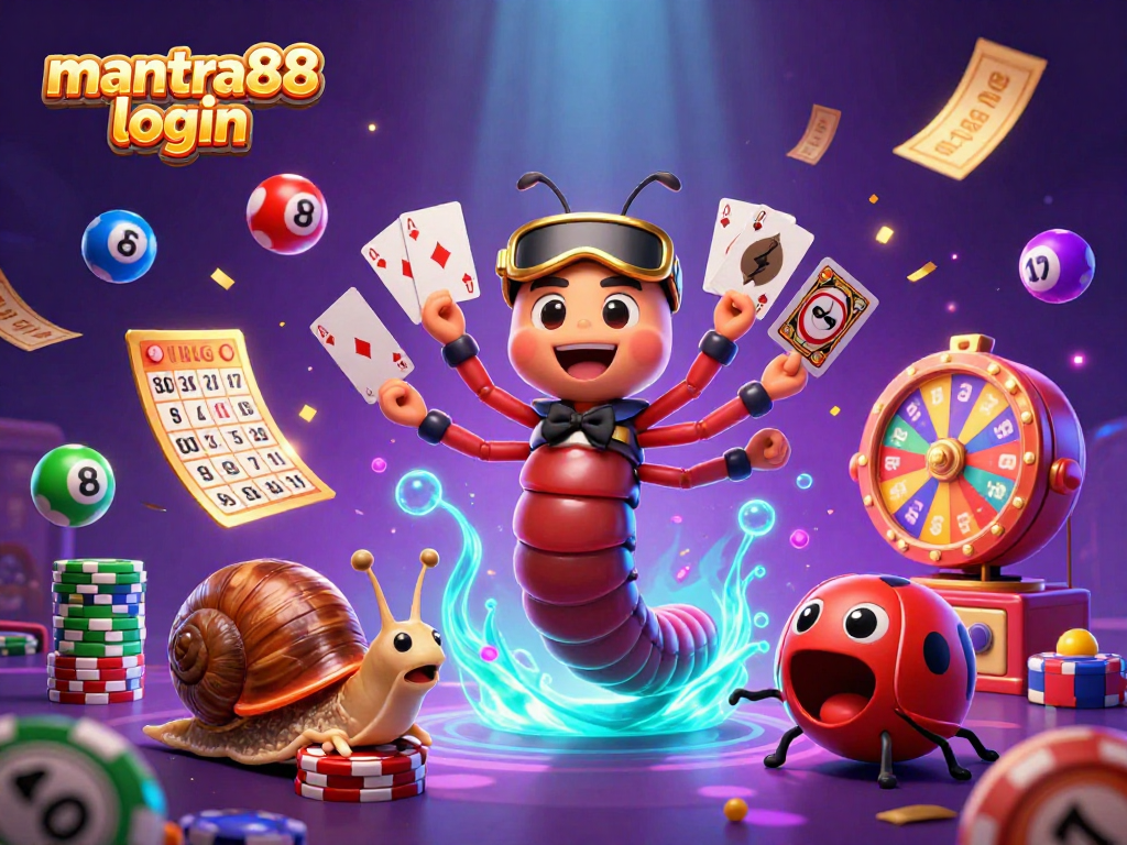 Experience thrilling gameplay at mantra88 login with vibrant casino elements and fun characters.
