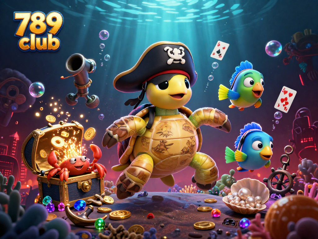 Enjoy thrilling gaming adventures at 789 club with vibrant casino-themed characters and treasures.
