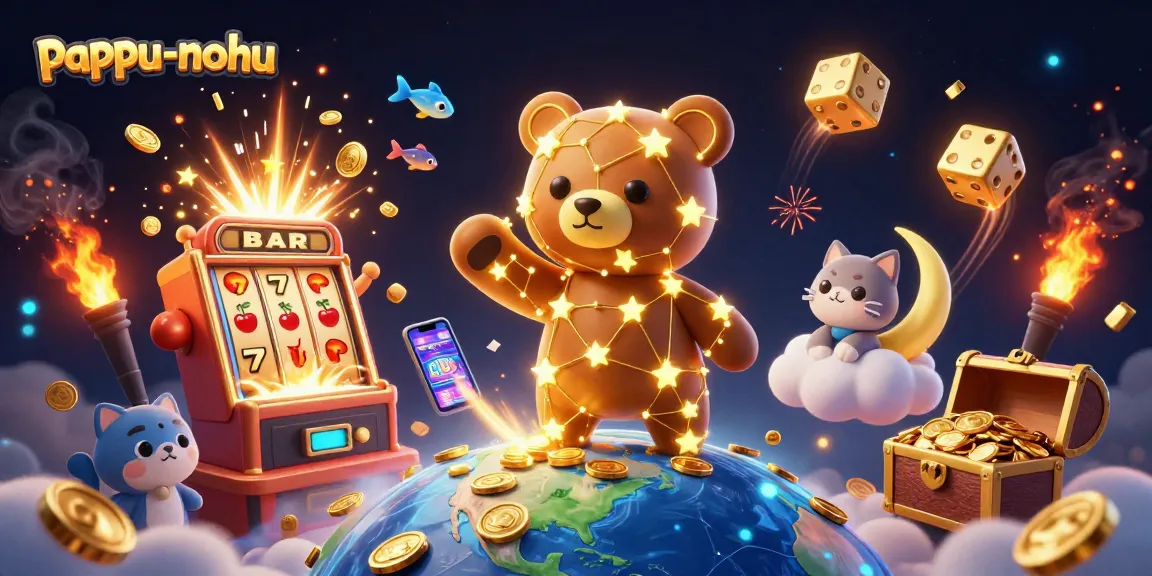 Engage with pappu-nohu gameplay as golden stars and jackpots light up the night.