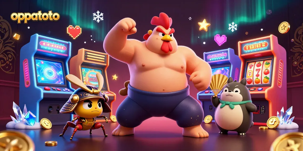 Experience the thrilling atmosphere of oppatoto with vibrant casino characters and engaging gaming elements.