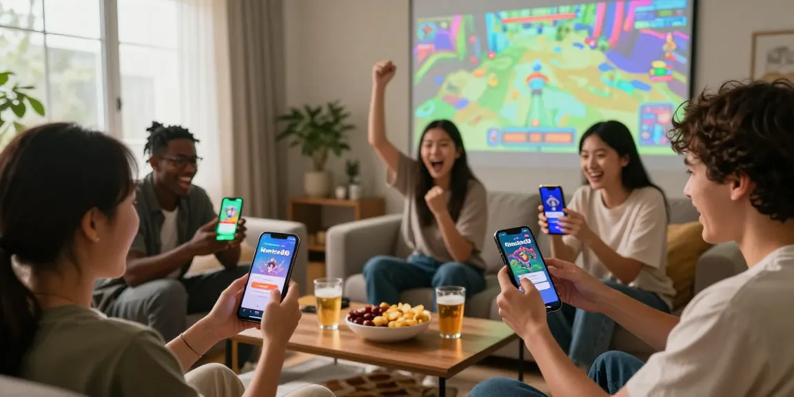Players enjoying the Mantra88 login mobile gaming experience in a vibrant setting.
