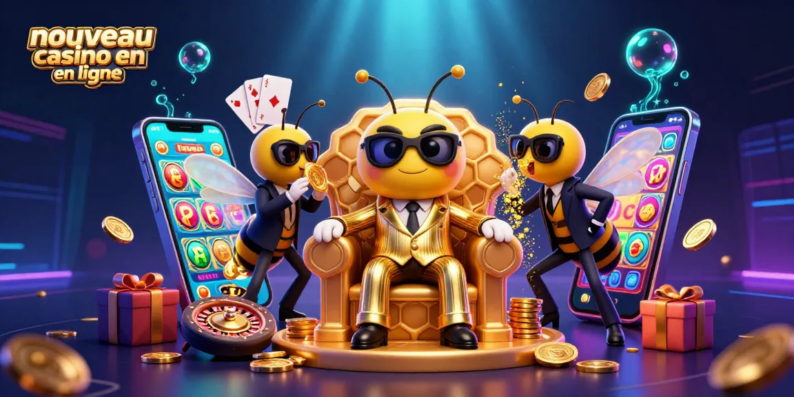 Jouez au nouveau casino en ligne dans une illustration captivante avec des personnages dynamiques.