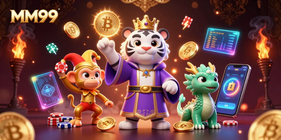 Experience the excitement of MM99 Casino with vibrant 3D characters in a captivating gaming environment.